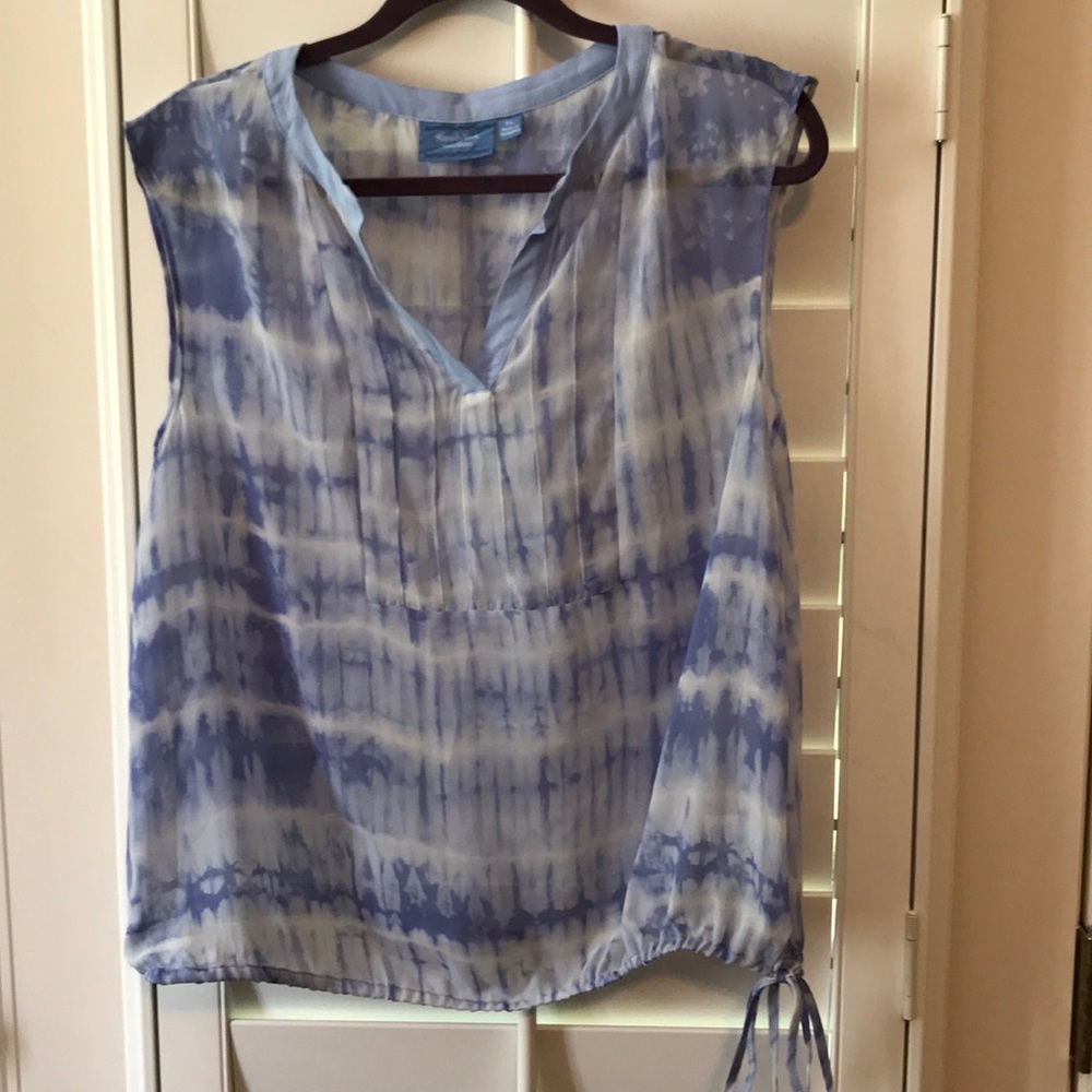 Vera Wang tie died blouse